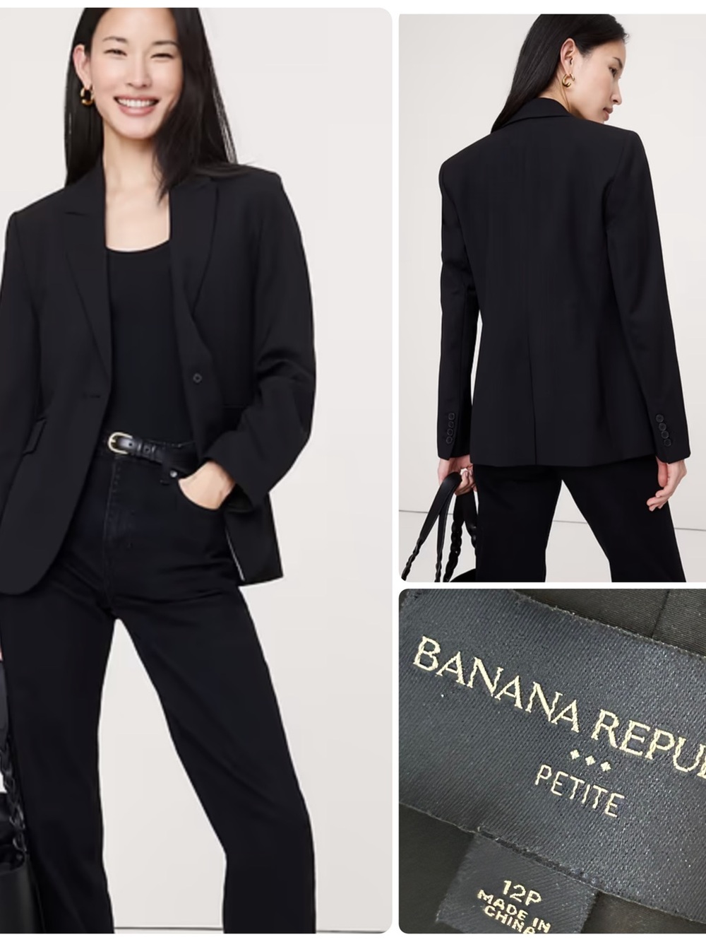 Banana Republic Black Classic Tailored Blazer